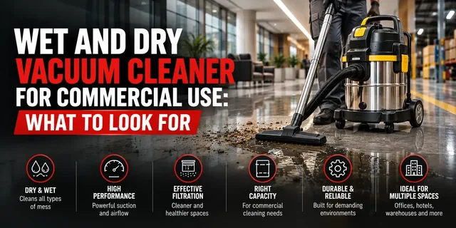 Wet and Dry Vacuum Cleaner for Commercial Use: What to Look For